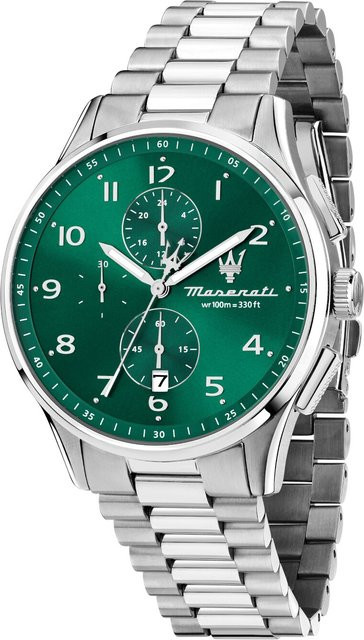 Maserati Sorpasso Chronograph, Quarz, Edelstahl, Grün, 42 mm, Herren - Bild 1