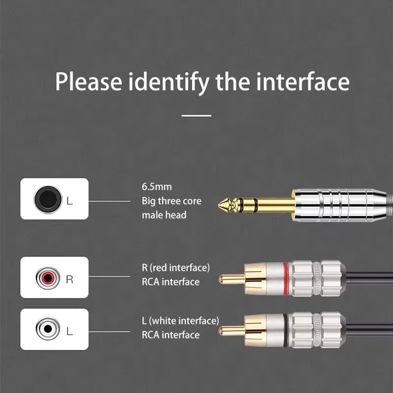 Yytcg Adapterkabel 3,5mm Klinke auf 2 RCA Stereo Stecker in Schwarz - Bild 2