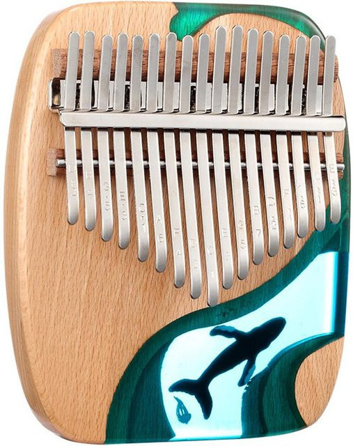 Koogeelife Kalimba, Buchenholz, 17 Tasten, bunt, Musikinstrument - Bild 1