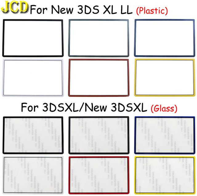 JCD Ersatz-Oberer Frontbildschirmrahmen mit Glaslinse für 3DS XL und 3DS LL in Weiß - Bild 1