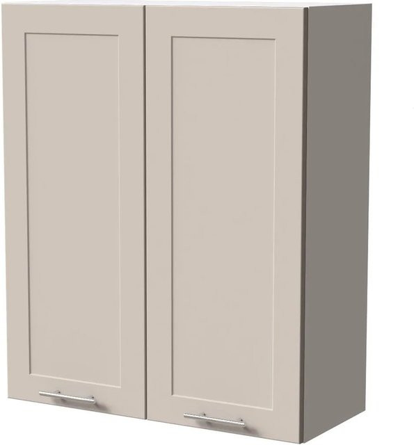 Feldmann-Wohnen Hängeschrank Oslo W4 Küchenschrank in Weiß und Kaschmir Matt mit Soft-Close-Türen, B/T/H: 80 x 32,5 x 96 cm - Bild 1