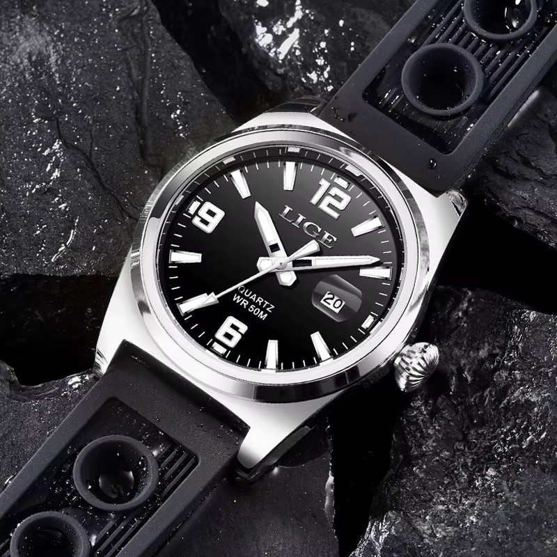 Lige Armbanduhr Edelstahl, Quarz, 5atm, Herren - Bild 5