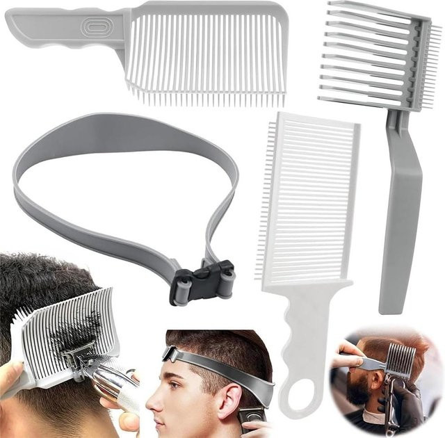 Peppa Mall Fade-Kamm-Set mit Haarband, Grau, Herren - Bild 1