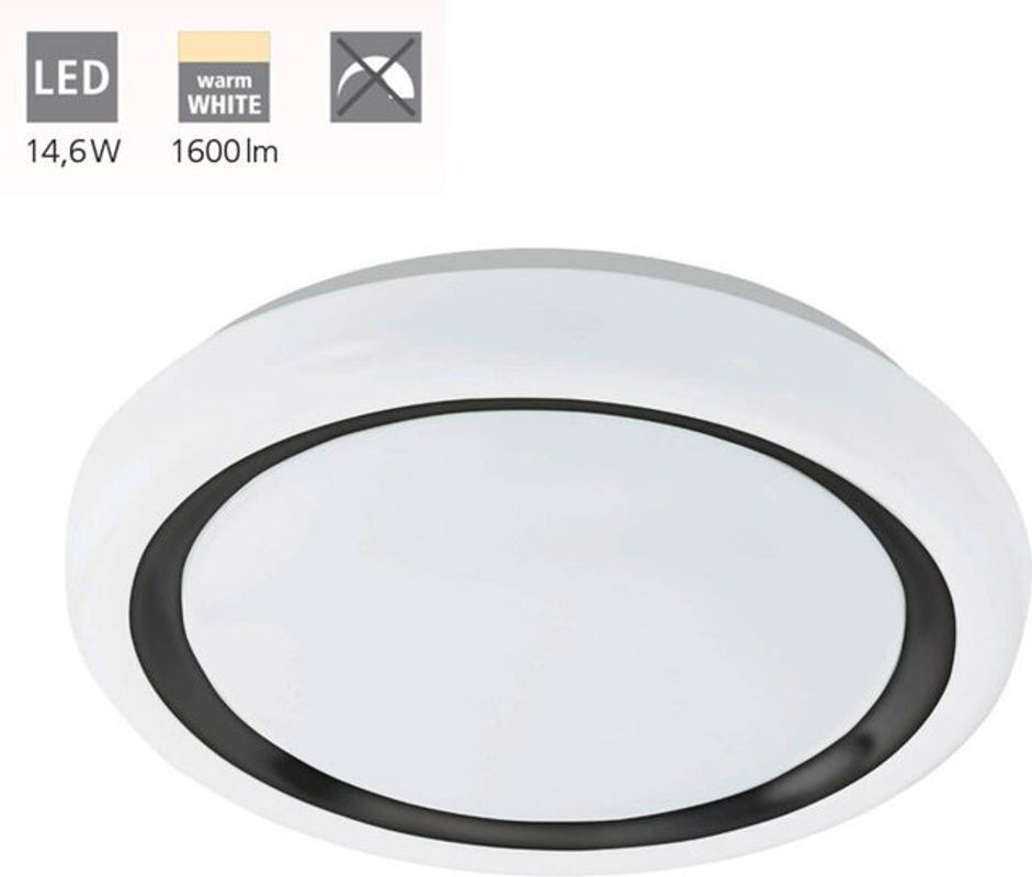 Eglo LED Deckenleuchte Capasso Modern Weiß Ø 34 cm mit integriertem warmweißem Licht - Bild 1