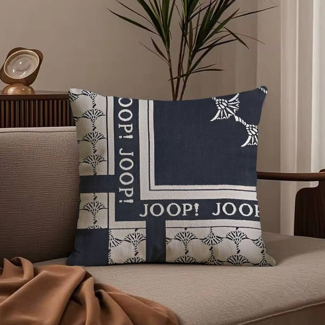 Joop Living Kissenhülle aus kurzem Plüsch in Blau, B/B/B: 40 x 40 x 40 cm - Bild 1