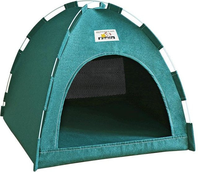 Faltbares Katzenhaus von Yiran Furniture aus Plüsch, tragbares Haustierzelt für Katzen und Hunde, B/T/H: 36 x 36 x 28 cm - Bild 1