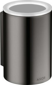 Hansgrohe Axor Universal Circular Zahnputzbecher aus Glas in Black Chrome, Wandmontage, B/T/H: 7,6 x 11,4 x 7,6 cm - Bild 1