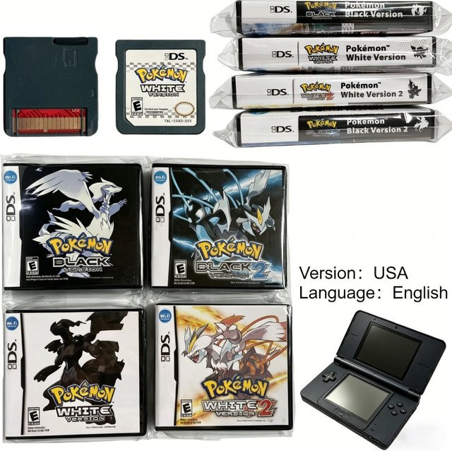 Bandai Pokémon Schwarz und Weiß 1 2 Kombinierte Karte, Video Game, ab 6 Jahren - Bild 1