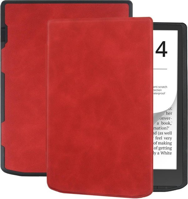 Slim Flip Cover Schutzhülle für Pocketbook Inkpad 4 und InkPad Color 2 in Rot - Bild 1