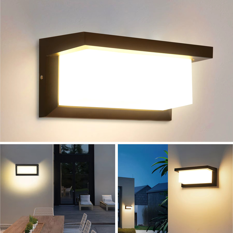 CHENBEN Vintage LED Wandleuchte Außenbeleuchtung in Schwarz für Garten, Balkon und Treppen - Bild 2