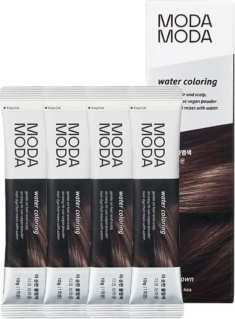 MODAMODA Wasserfärbung, Dark Brown, 4x 10g - Bild 1