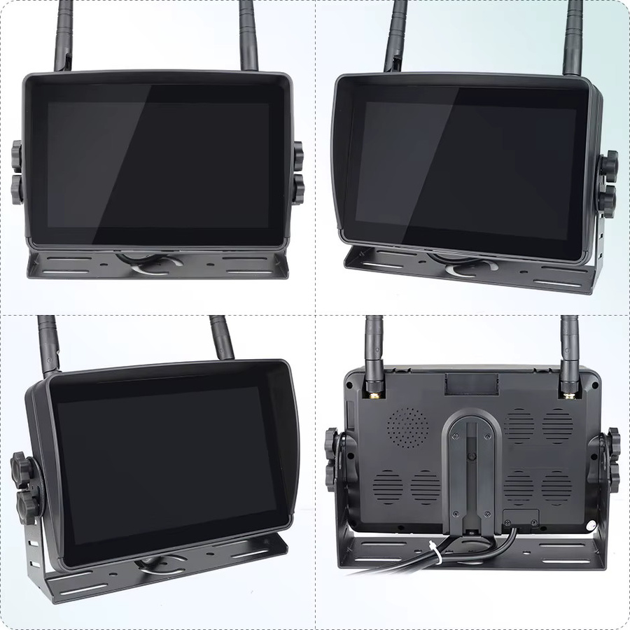 GreenYi 7 Zoll AHD Digital Wireless DVR Rückfahrkamera-Set mit Touchscreen, WiFi und IR Nachtsicht, 4 Kanäle, Schwarz - Bild 5