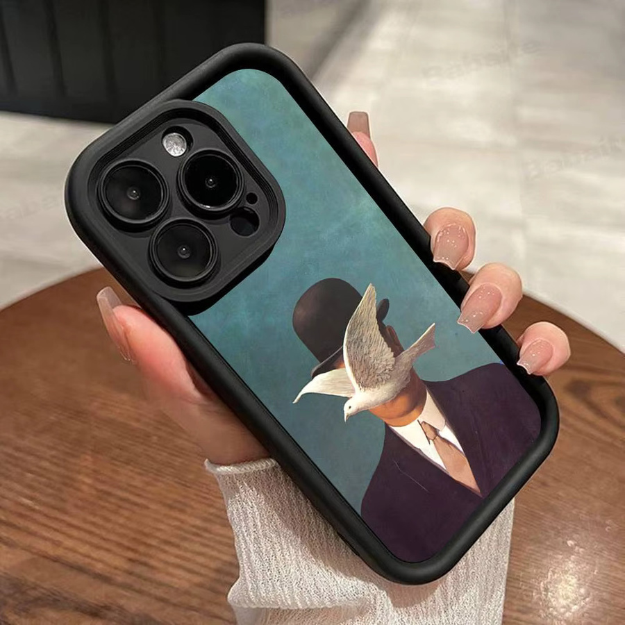 Rene Magritte Kunst Silikon Soft-Handyhülle für Apple iPhone in Multicolour - Bild 5