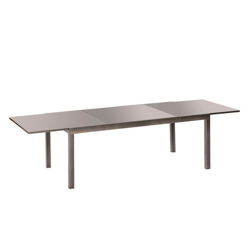 Merxx Gartenmöbelset Vicenza 5-teilig aus Aluminium und Textil mit Sicherheitsglas in Braun - Bild 2