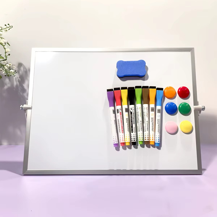 Makaron Magnetisches Whiteboard-Set mit 8 farbigen abwischbaren Markern und Magneten für Büro, Schule und Zuhause - Bild 2