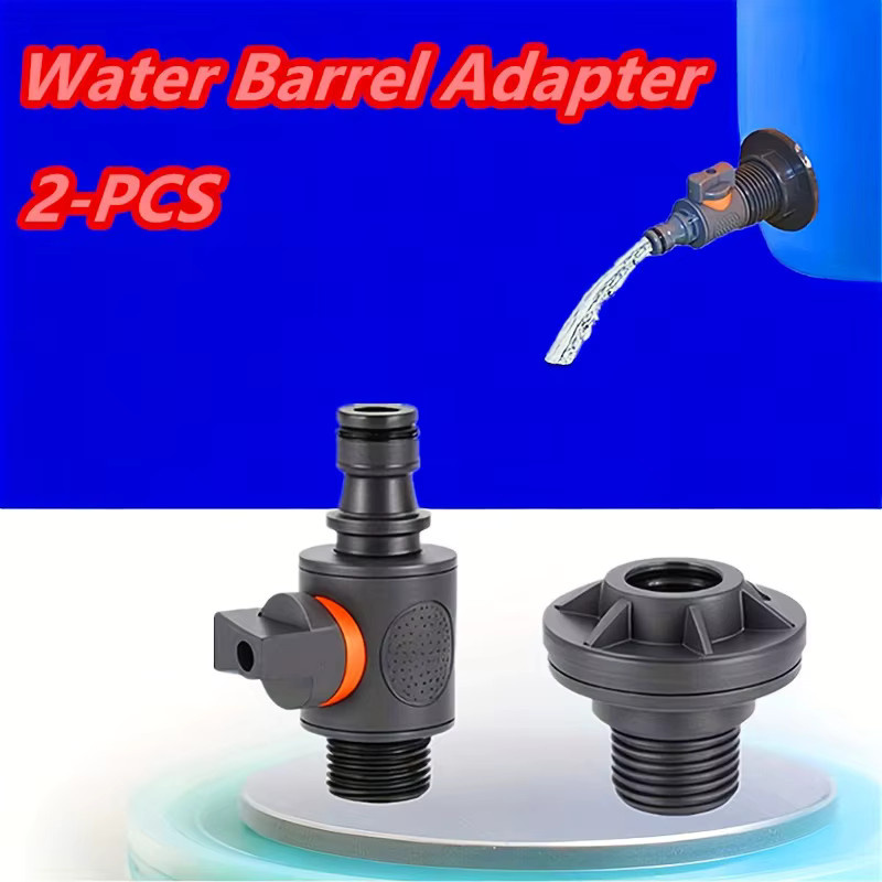 2 Stück Tap Connector Anschluss mit 1/2 Zoll DN15 Außengewinde für Bewässerung und Regentonzapfen - Bild 2