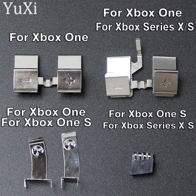 YuXi Batterie-Anschluss Metall-Clip als Ersatzteil für Xbox One und Xbox Series X/S Gamepad Controller in Silber - Bild 1