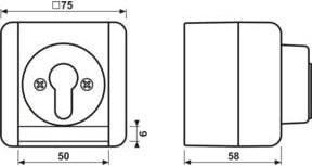 Jung Schlüsselschalter 10AX 250V 1-polig IP44 834.18 W - Bild 1