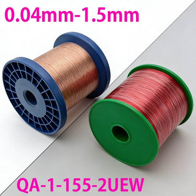 HBXINTAO emaillierter Kupferdraht für magnetische Spulenwicklungen, Farbe Kupfer, 1000 g Rolle, Durchmesser: 0,04 mm bis 1,5 mm, Temperaturbeständigkeit 155 °C - Bild 1