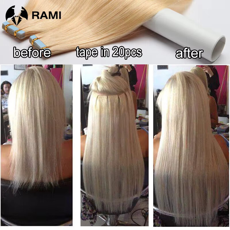 Rami Tape-In Extensions Echthaar, gerade, 20-26 Zoll - Bild 4