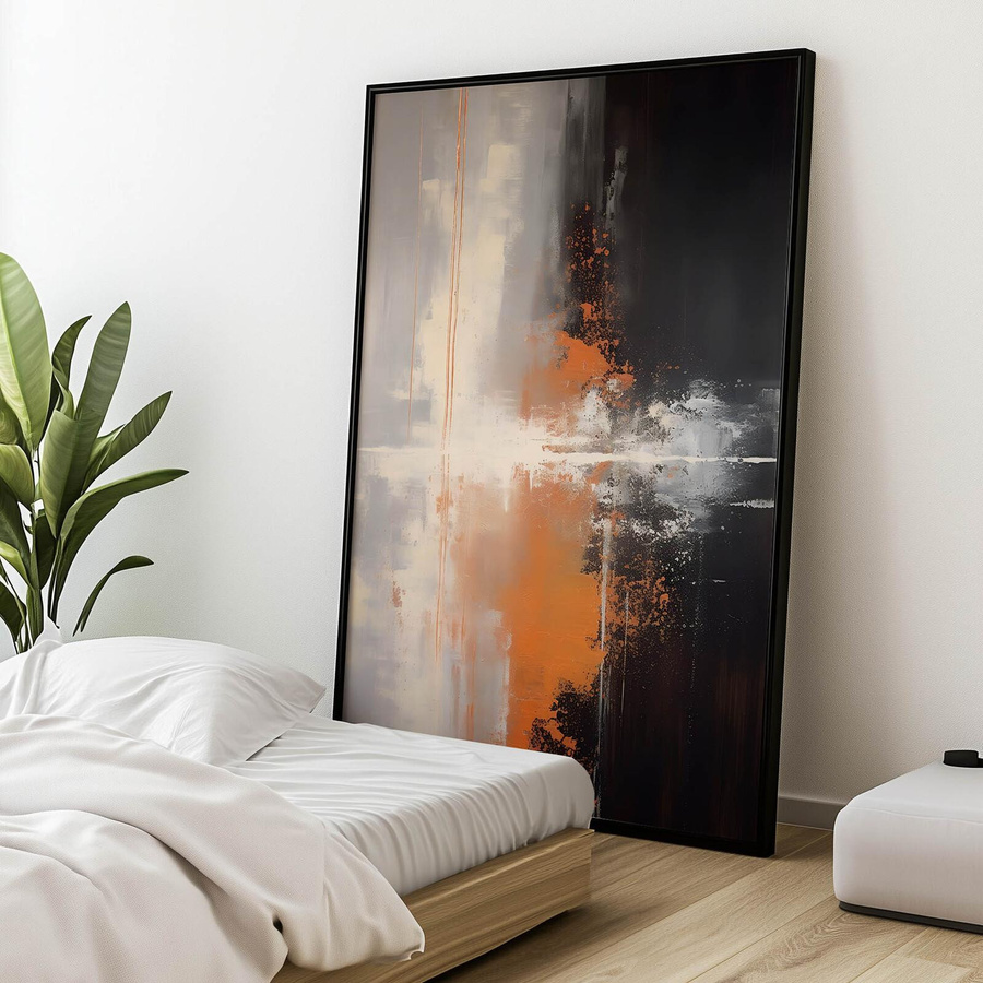 iKable Wandbild Verwobene Farben mit Holzrahmen in Helle Eiche, B: 30 cm, H: 40 cm - Bild 3