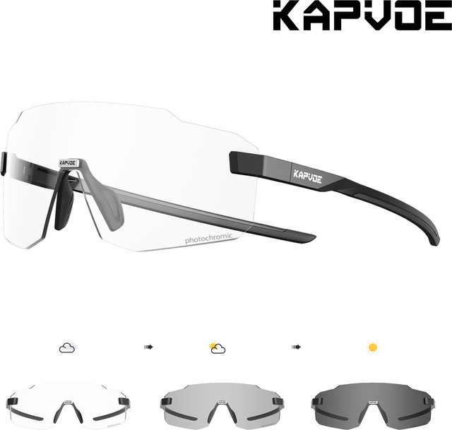 Kapvoe Sportsonnenbrille, Photochrome, Kunststoff - Bild 1