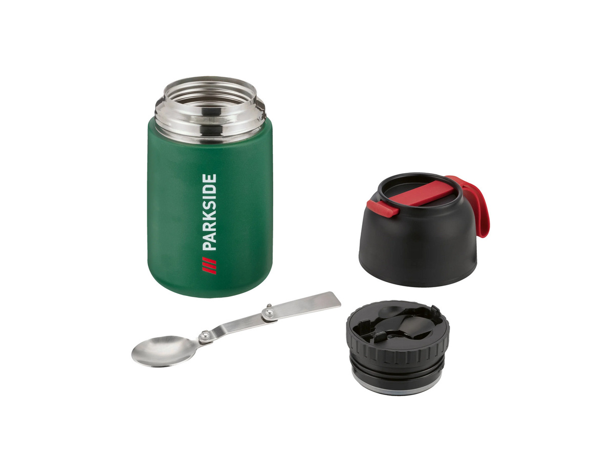 PARKSIDE Isolier-Lunchbehälter aus Edelstahl in Grün, auslaufsicher und mit Besteck - Bild 2