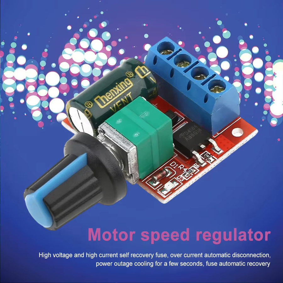PWM DC Motor Drehzahlregler Modul 5A 90W Spannungsregler und LED Dimmer einstellbares Antriebsmodul in Multicolor - Bild 3