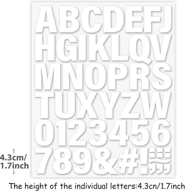 Iron on Patches Factory Thermo-Vinyl-Blatt mit 26 Buchstaben in Weiß für DIY Hoodies und Tops - Bild 1