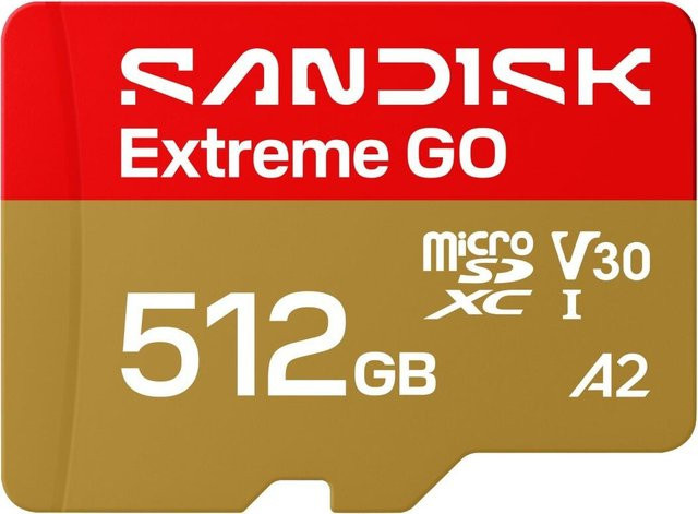 SanDisk Extreme GO microSDXC Speicherkarte 512 GB UHS-I V30 - Bild 1