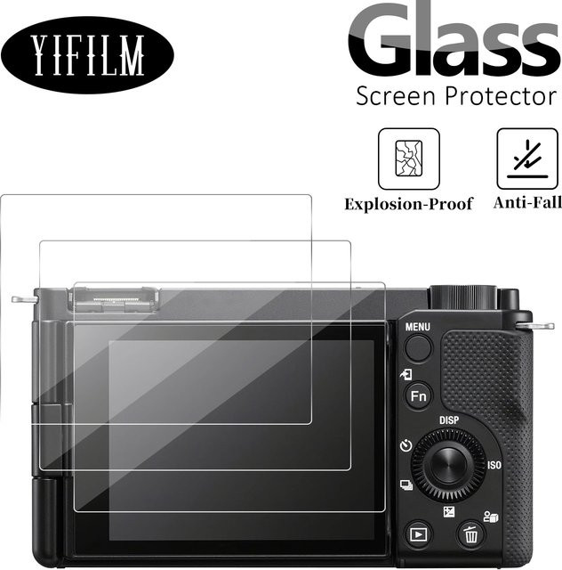 Sony Schutzfolie aus gehärtetem Glas für ZV-1II, ZV-1F und ZV-E10 Vlog-Kameras, transparent, HD-Anti-Kratz-Folie - Bild 1