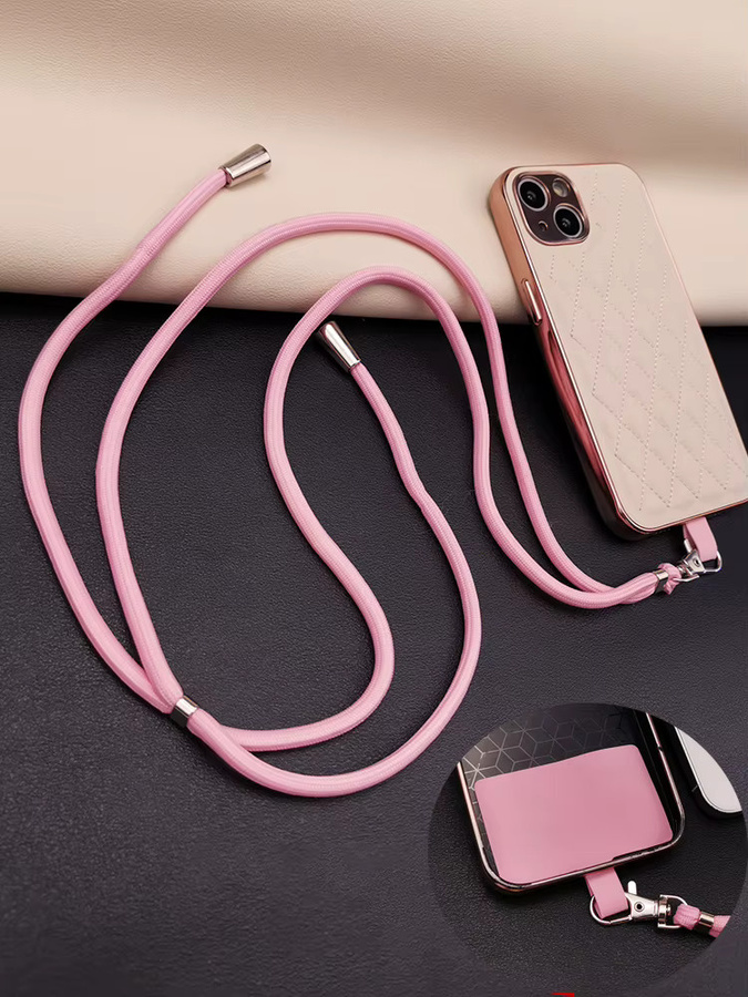 Maerknon Universelles verstellbares Telefon-Lanyard in Pink mit Anti-Verlust-Funktion und abnehmbarem Umhängeband für mobile Schlüsselanhänger und Karten - Bild 1