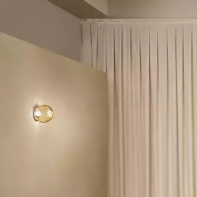 Panzeri Murané LED Wandleuchte in Gold/Messing mit transparentem Glas - Bild 1