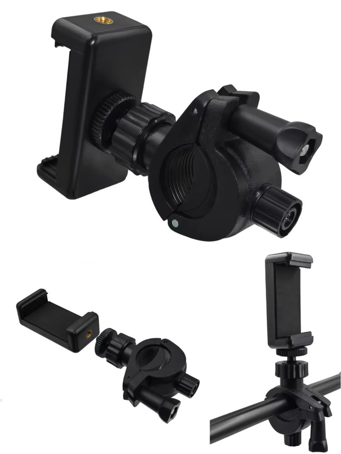 VeFly Smartphone-Lenkerhalterung mit Clip für Bike, Videoaufnahme und Live-Übertragung, Schwarz - Bild 6