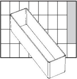 Raaco A9-3 Facheinsatz aus Kunststoff in Transparent und Weiß, H: 47 mm, B: 39 mm, T: 163 mm - Bild 1