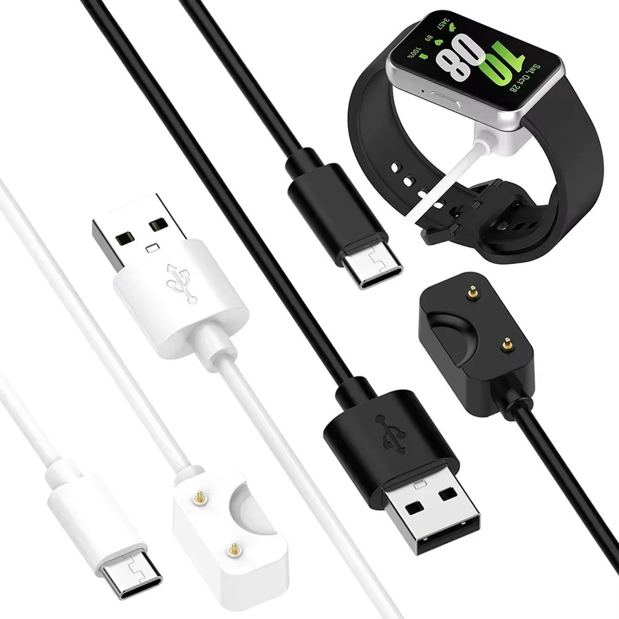 Samsung USB/Typ C Ladekabel für Samsung Galaxy Fit 3 R390, Schwarz - Bild 6