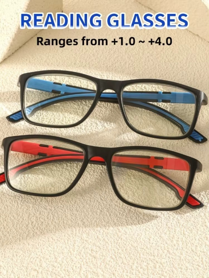 BMAD Lesebrille, quadratisch, Vollrand, Kunststoff, schwarz, Blaulichtblockierend - Bild 2