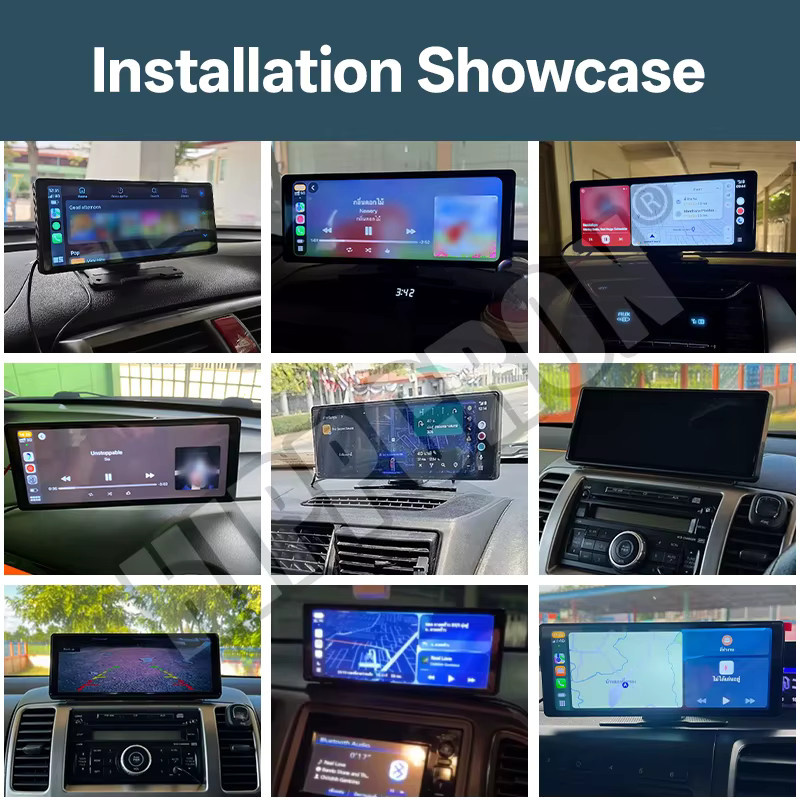 Hippcron Autoradio mit 10,26-Zoll-Bildschirm, Multimedia-Videoplayer mit GPS, kabellosem CarPlay, Android Auto und Mirror Link, Schwarz - Bild 6