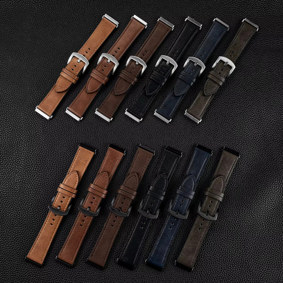 Geekthink Uhrenarmband Leder, Schwarz, Herren - Bild 2