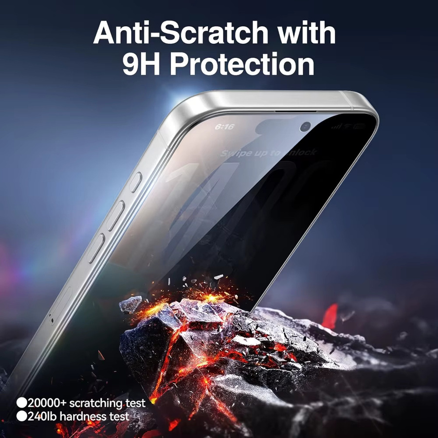 NNBILI 4 Stück Blickschutzfolie Anti-Spy Panzerglas für iPhone 18 Pro Max, 17, 16, 15, 14, 13, 12, 11 Pro Max, transparent - Bild 4
