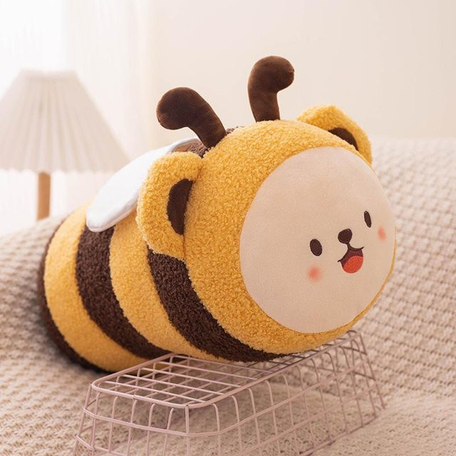Kidsly Bienen Plüschkissen, Stofftiere, Gelb, 50cm, ab 14 Jahre - Bild 1