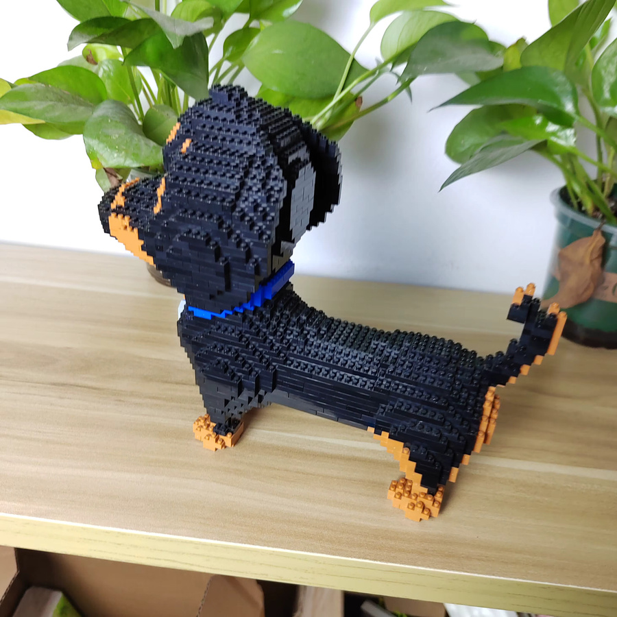 WISCH BUILT Dackel Hund, Micro Mini Bausteine Set, Tiere, Bunt / Mehrfarbig - Bild 2