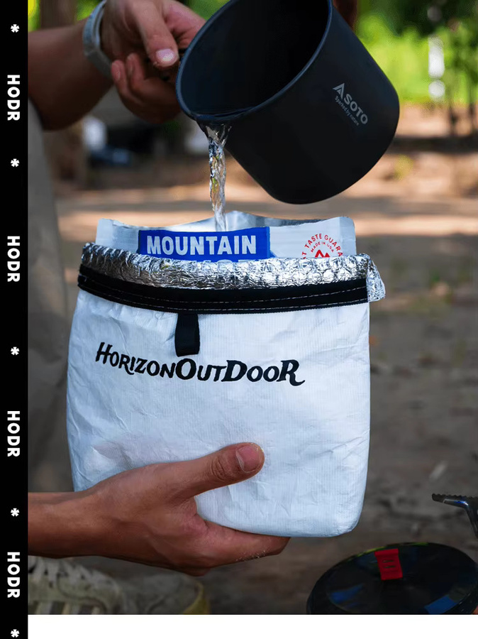 HODR GEAR Outdoor Tyvek Isolierte Lebensmitteltasche in Weiß für gefriergetrocknete Mahlzeiten und Campingausrüstung - Bild 7