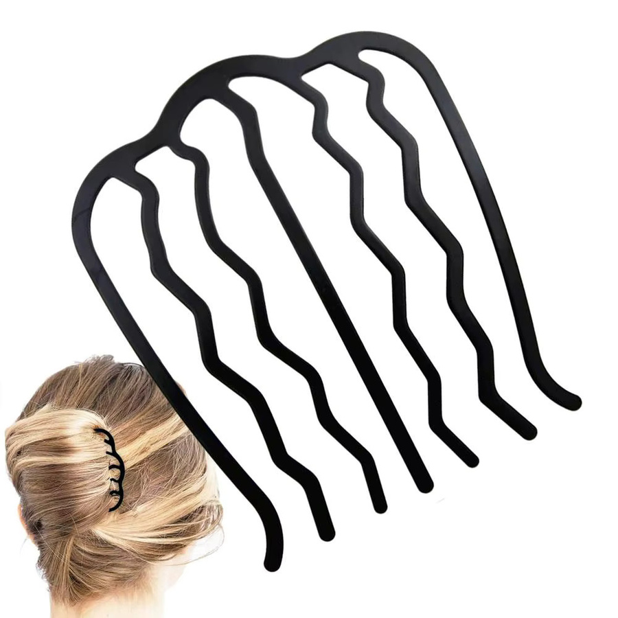 Haarkamm U-förmige Haarspange Metall, Unisex - Bild 6