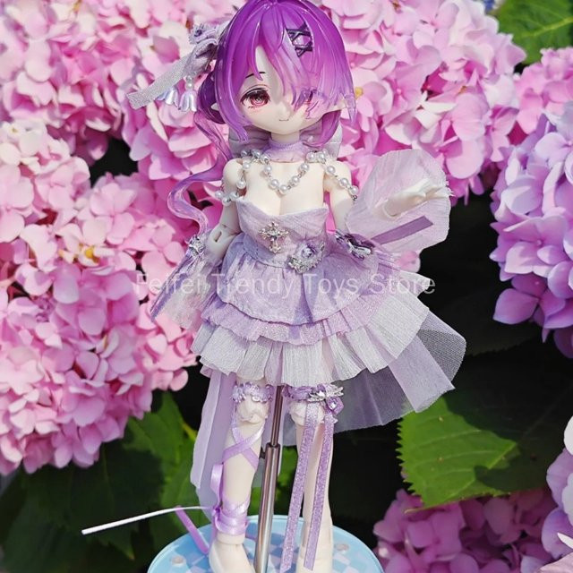 Come4free Lila Glyzinien-Blumen-Tüllkleid-Set, Puppenkleidung, Fantasy - Bild 1