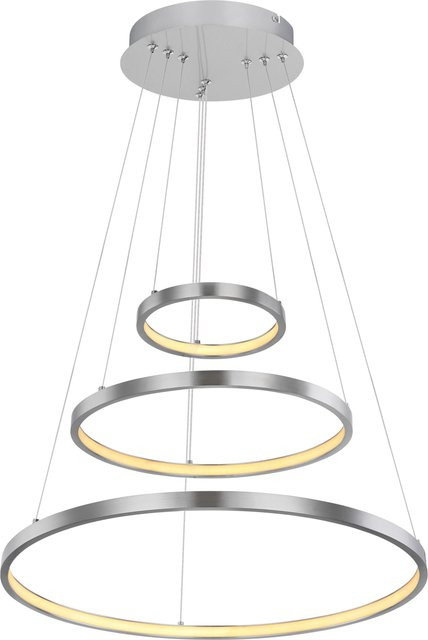 Hängeleuchte Globo Lighting RALPH in Silber und Weiß, dimmbar, modern Ring-Design - Bild 1