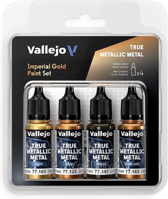 Vallejo Kaiserliches Gold, Farbset, Nachfüllpack, 4 x 18 ml - Bild 1