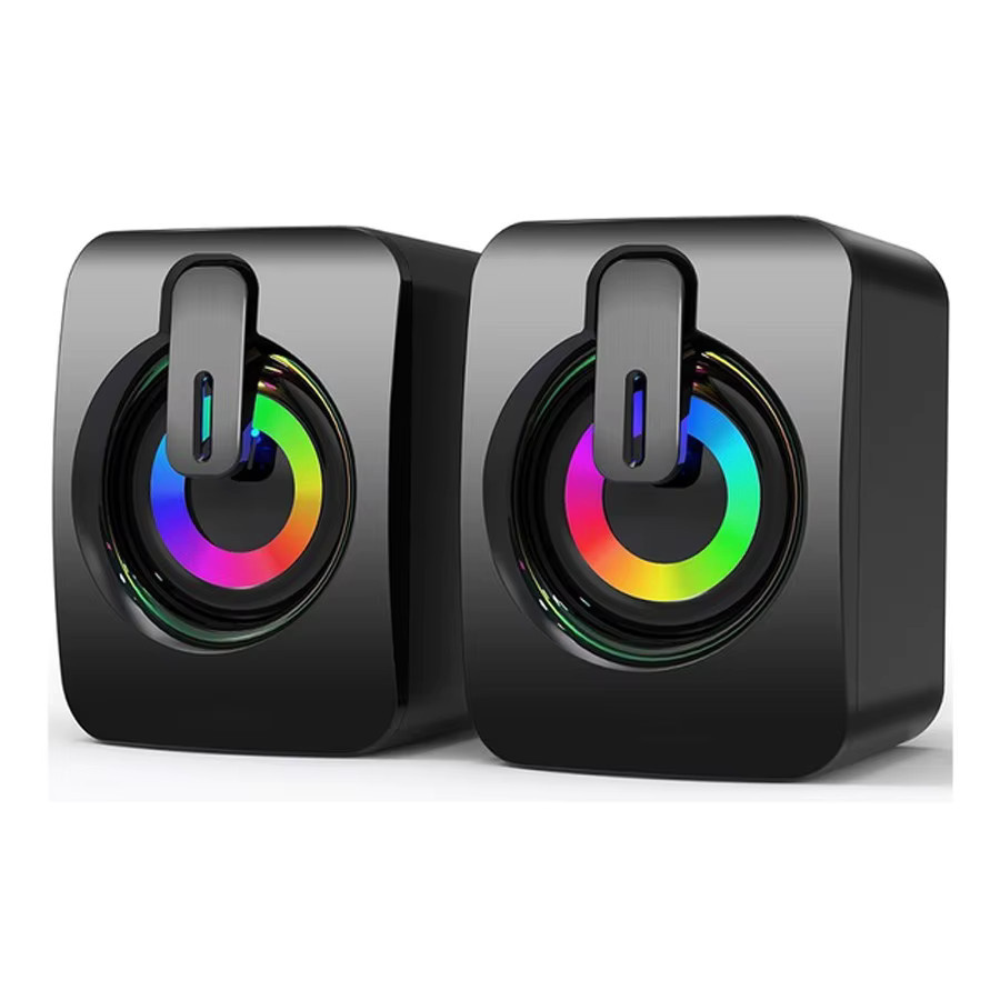 AyeBeau Mini Stereo Computer Lautsprecher für PC Laptop und Desktop, Tragbare Wired Sound Box, Schwarz - Bild 5