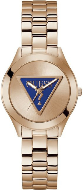 Guess Damenuhr Tri Plaque, Quarz, Edelstahl, Roségold, 34 mm - Bild 1