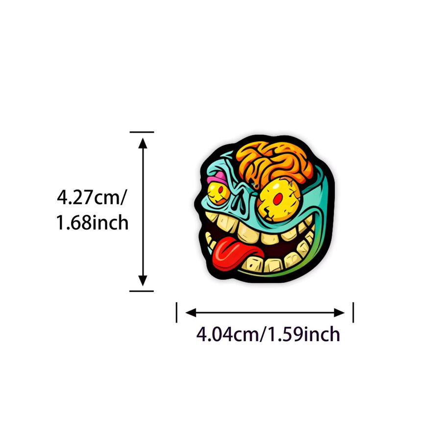 50 Stück Monster-Aufkleber in Multicolour, wasserfeste Graffiti-Sticker für Handyhülle, Skateboard und Helm von LanLanStickersWorld Store - Bild 4